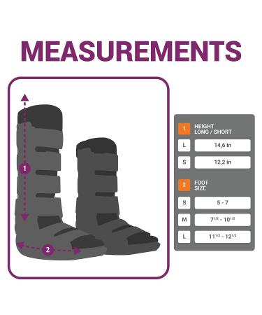 Long Immobilizing Boot - Fracture Support & Ankle Brace for Men & Women | Medical Supplies - Fits Left & Right - Large Black - Buy Online on GoSupps.com