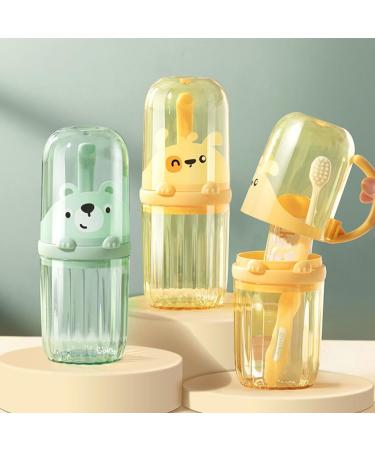 AuclopVZZ Toothbrushes & Toothpaste Cups - Large Capacity Removable Portable & Durable | Eco-Friendly Green Bear Design - Buy Online on GoSupps.com