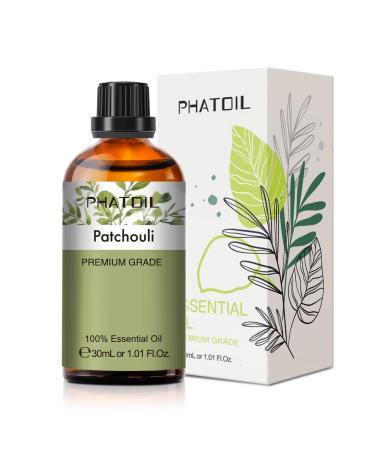 PHATOIL Patchouli Essential Oil 30ML Premium Grade Pure Essential Oils for Diffusers for Home Perfect for Aromatherapy Diffuser Humidifier Candle Making Patchouli 30.00 ml (Pack of 1)