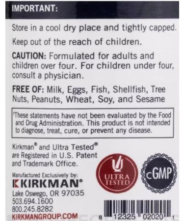 Kirkman Vitamin E 100 IU - Hypoallergenic || 100 Vegetarian Capsules || Supports Immune System || Gluten Free || Casein Free || Soy-Free - Buy Online on GoSupps.com