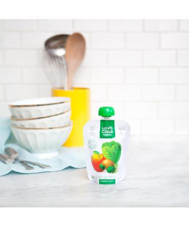 Love Child Organics Apples Spinach Kiwi + Broccoli Puree - 128 ml - Buy Online on GoSupps.com