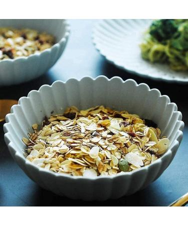 Scrub Chrysanthemum Ceramic Tableware Household Rice Bowl Fruit Salad Bowl Noodle Bowl Western Dish Plate for Catering and Home Kitchenware (Color : 13cm) - Buy Online on GoSupps.com