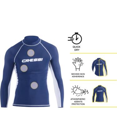 Cressi Rash Guard for Men - Long Sleeve UV Protection Shirt for Water Sports | XL/6 (56) - Elastic Fabric UPF 50+ - Buy Online on GoSupps.com