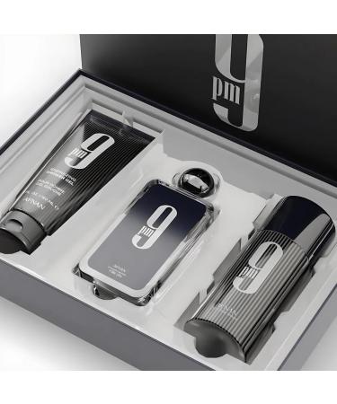 Afnan 9 Pm 3 Piece Set for Men (3.4 Oz De Parfum Eau De Parfum Spray + 5.0 Oz Shower Gel + 5.0 Oz Perfume Deodorant) 9 PM Gift Set - Buy Online on GoSupps.com