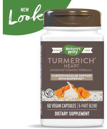 Nature's Way TurmeRich Heart Advanced Turmeric Formula - 60 Capsules for Optimal Heart Health - Buy Online on GoSupps.com