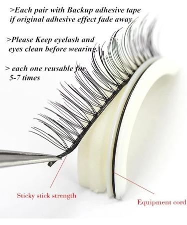 TiSkying False Eyelashes Stickers without Glue Reusable Long Eyelashes Waterproof Self-Adhesive Eyelashes No Liner Fake Lashes Natural Look for Women - Buy Online on GoSupps.com