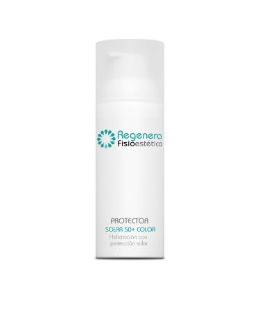 Sun protection 50 + color. 50 ml. Hydration with sun protection. REGENERATES PHYSIOESTÉTIQUE