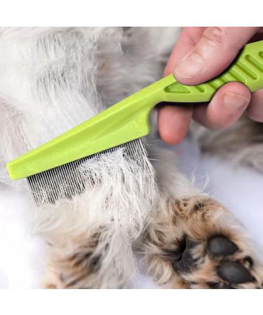 2-in-1 Professional Metal Dog and Cat Comb with Stainless Steel Teeth - Grooming Tool for Long & Short Haired Pets - Removes Tangles, Knots, Fleas & Lice - Buy Online on GoSupps.com