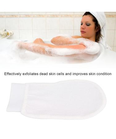 White Body Exfoliating Gloves - Removes Dead Skin for Bath Skincare - Buy Online on GoSupps.com