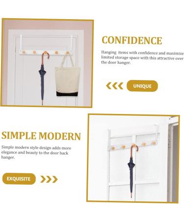 STOBAZA Rear The for Home Rack Door Hanging Organizer Back Over Towel Hook Punch- Clothing Punch 50X8cm White - Buy Online on GoSupps.com