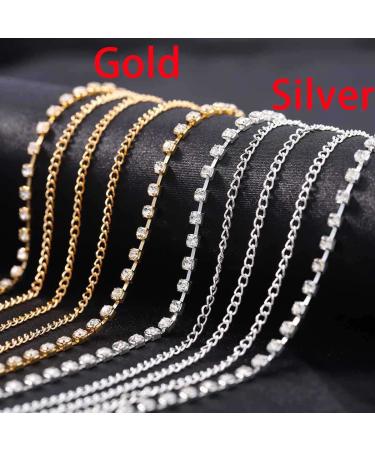 Barode Boho Layered Head Chains - Sparkling Rhinestone Fashion Headband for Women and Girls in Gold - Buy Online on GoSupps.com
