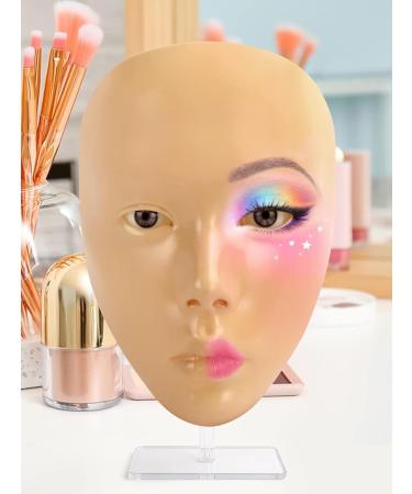 Silicone Make Up Practice Face: Makeup Training Face - Reusable Realistic Fake Face Model for Women Girl Skin Colour - Buy Online on GoSupps.com