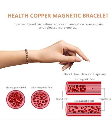 HyyMe Magnetic Bracelet for Women Copper Magnetic Bracelet for Lymphatic Drainage Heart Shape Design Adjustable Jewelry Gifts for Women. (Copper1) - Buy Online on GoSupps.com