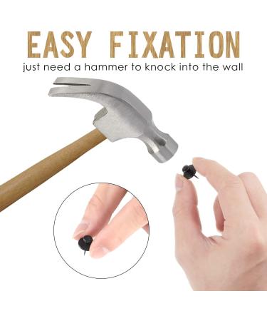 Hotop Double Headed Picture Hangers Nails - 50 Black Thumb Tacks for Home & Office Wall Decor - Buy Online on GoSupps.com