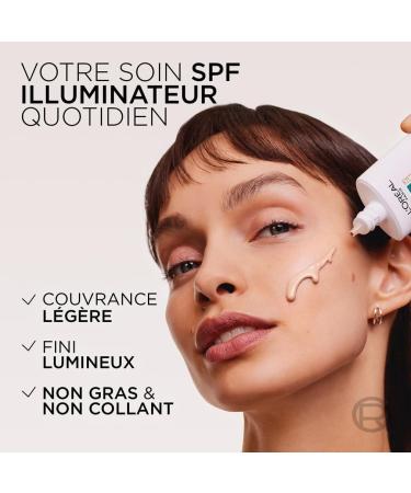 L'Or al Paris Bright Reveal Anti-UV Fluid SPF 50 Light Tint Niacinamide 50ml - Buy Online on GoSupps.com