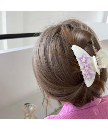 Jelly Feeling Star Shpe Hair Clip For Hot Girls Hair Barrettes Clear Shining Ponytail Hair Barrettes For Teens Girls Hair Pin - Buy Online on GoSupps.com