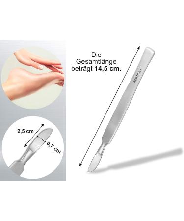 Professional Hornhauber Stumped Scalpel Cream-Scrub | Stainless Steel Corneal Remover Pedicure Scraper 14.5 cm - Gentle Foot Care Tool - Buy Online on GoSupps.com