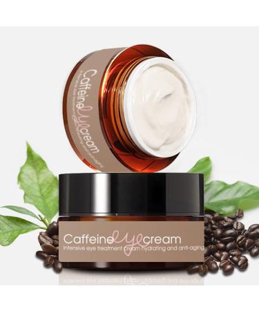 Natural Caffeine Eye Cream serum With Collagen Hyaluronic Acid for Dark Circle and Puffiness Great Under Eye Cream for Anti Aging Eye Lift Treatment for Men &Women 0.52oz