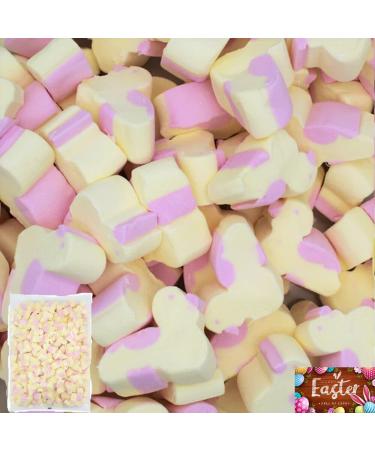 VIMIX Yellow & Pink Chick Mallows Easter Pick N Mix Marshmallow Bag 1kg - Vanilla Flavour Marshmallows