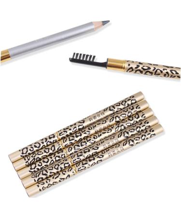 LALAFINA 2pcs Brown Brow Pencil Black Pencils Brown Pencil Matte Eyebrow Brush Leopard Print Cosmetic Girl 1 count (Pack of 1) Picture 1 - Buy Online on GoSupps.com