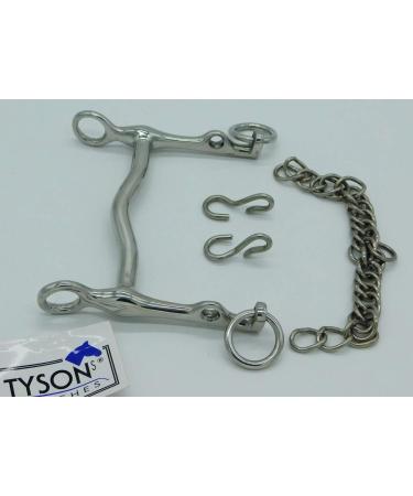 High-Quality Stainless Steel Dressage Curb Bit with Chin Chain | Sizes 12.5 - 16.5 & Oversize Tysons (14.5) - International Shipping Available - Buy Online on GoSupps.com