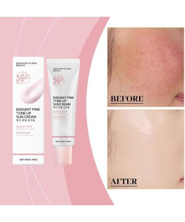  Generisch Pink Tone Up Sunscreen 50g SPF/SPF 50+PA++++ pink tone-up sun protection luminous and brightening sun protection - Buy Online on GoSupps.com