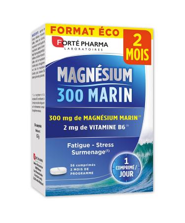 Forté Pharma - Magnesium 300 Marine | Marine Magnesium and Vitamin B6 Food Supplement - Anti Stress Adult | 56 tablets