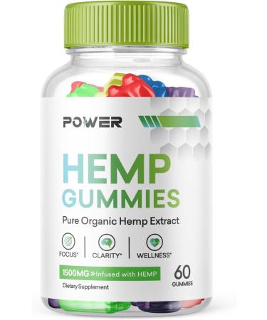 Power Gummies - Power HempGummies Power Gummy Blue Bear Power Gummys Multivitamin Advanced Formula Supplement Power Gummies Vitamins (60 Gummies)
