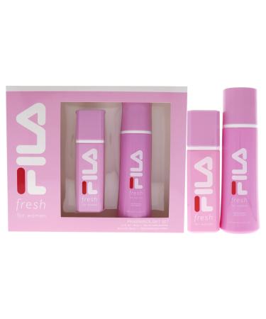Fila Fragrance Giftset for Women - Cool Clean And Refreshing Fragrance And Body Mist - Extra Strength Long Lasting Scent Payoff - Trendy Rectangular Streamlined Portable Bottle Design - 2 Pc