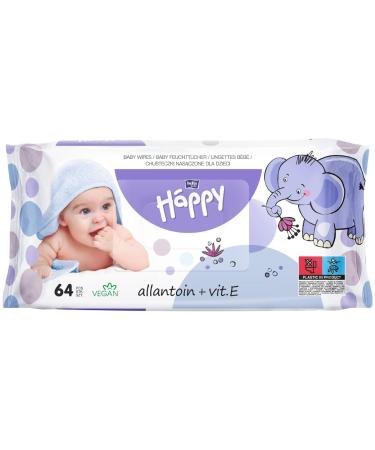Bella Baby Happy Wet Wipes - Allantoin & Vitamin E | 10-Pack (640 Wipes) - Gentle & Effective for Babies - Buy Online on GoSupps.com