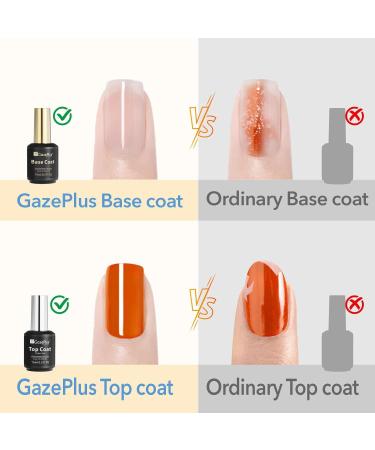 2 Pcs 15ml No Wipe Gel Top Coat & Base Coat Set - Hema-Free Long Lasting Glossy Finish for Nail Art - Perfect Gift for Women & Nail Salons - Buy Online on GoSupps.com