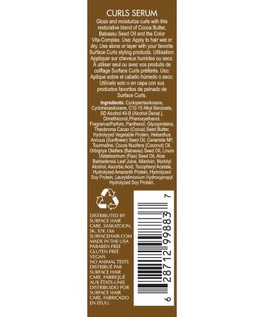 Surface Hair Curls Serum 1.7 Fl. Oz. | Repair, Protect, Maintain Moisture & Shine - Buy Online on GoSupps.com