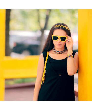 Duufin 12 Pieces Zigzag Headbands - Non-slip Plastic Sharks Tooth Comb Headbands for Girls and Women - 12 Colors - Buy Online on GoSupps.com