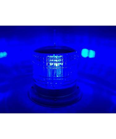 Steady-ON or Flashing 2NM IP67 Solar LED Marina Dock Barge Boat Safety Beacon Light - Blue LED - Buy Online on GoSupps.com