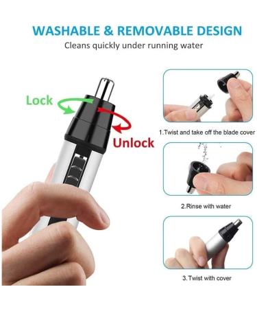 USB Rechargeable Nose & Ear Hair Trimmer - Lighted Personal Groomer for Home & Travel - Buy Online on GoSupps.com