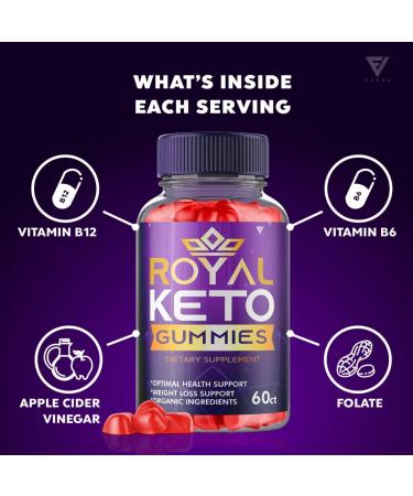 Royal Keto Gummies with Apple Cider Vinegar - Weight Loss Supplement for Men and Women - 60 Gummies - Buy Online on GoSupps.com