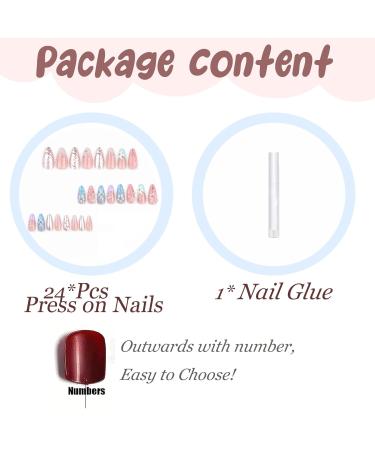 BABALAL 24Pcs Almond Press on Nails - Medium 3D Silver Chrome Flower Butterfly Design | Handmade Coquette Stiletto Glue-ons - Premium Acrylic Manicure ANa101 - Buy Online on GoSupps.com