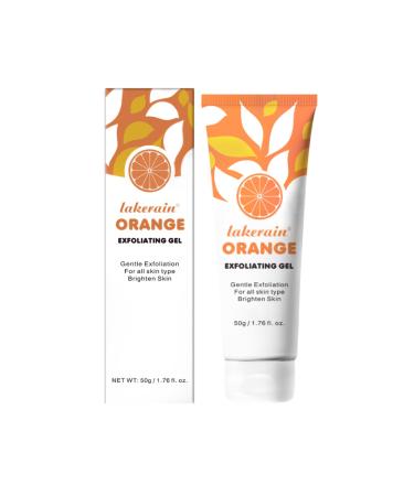 Orange Exfoliating Gel Scrub Face Body Skin Natural Orange Peeling Gel Face Scrub Deep Cleansing Moisturizing Facial Exfoliator 1.76 fl .oz