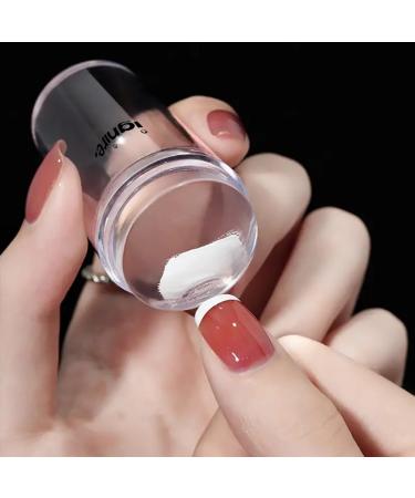 Ignire French Tip Nail Stamp 2 Pc Nail Art Stamper Kit Clear Silicone Nail Stamping Jelly Stamper For Long & Short Nails with Scraper Nail Stamper Kit for French Manicure Home DIY Nail Salon - Buy Online on GoSupps.com