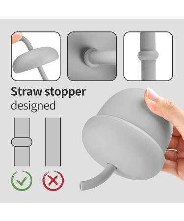 Acorn Toddler Cup - Silicone Sippy Trainer Straw Cup for Baby, Toddler, Child Feeding - Unbreakable, Spill-Proof, Non-Slip - BPA-Free Gray 6.7 oz - Buy Online on GoSupps.com