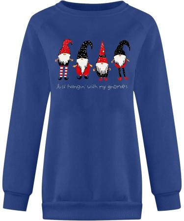 Shop Women's Christmas Sweaters | Rudolph Reindeer Elf & Santa Hooded Sweatshirts - Beige & Blue M - Buy Online on GoSupps.com