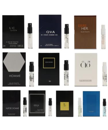 10pcs Luxury High-End Designer Fragrance Perfume Sample Vials for Men Mini Perufme Samples Gift for Boyfriend Wood Assorted