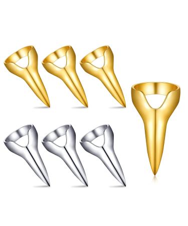 6 Pieces Hair Parting and Selecting Tools Metal Hair Sectioning Rings Halloween Cosplay Nail Fingers Hair Parting Rings Silver Gold Retro Hair Tools for Women Hair Extensions Sectioning Parting Salon - Buy Online on GoSupps.com