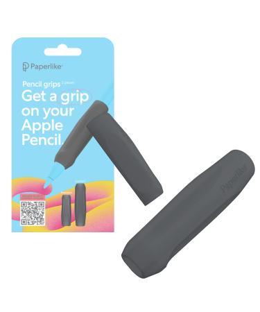Paperlike Pencil Grips for Apple Pencil 1st & 2nd Generation - Set of 2 - Comfort & Precision Charcoal