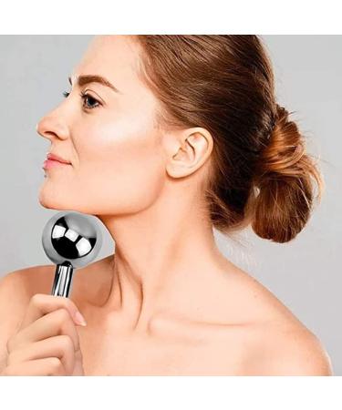 Face Ice Ball Stainless Steel Massage Roller - 2pcs Facial Ice Massager for Beauty & Skincare - Buy Online on GoSupps.com