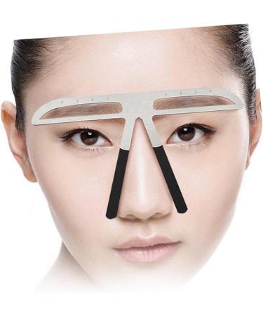 Housoutil Eyebrow Brow Stencils Three-point Positioning Design Ruler Tool Three-point Balance Positioning Kit Kits Stainless Steel medium As Shown - Buy Online on GoSupps.com