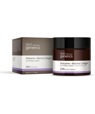 Skin Generics - Anti-Wrinkle Facial Cream 50 ml - 23% Wakame Extract - Facial Cream for Women with Hyaluronic Acid and Vitamin E - Reduces wrinkles and expression lines Anti-Wrinkle Cream - Buy Online on GoSupps.com