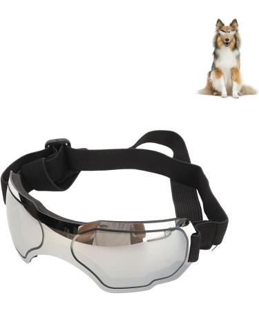 UV Protection Pet Glasses for Medium to Large Dogs - Adjustable Dustproof & Windproof - Soft & Flexible Silver Design - Buy Online on GoSupps.com