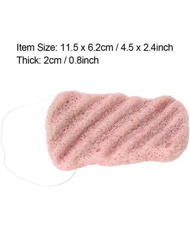 Konjac Bathing Peeling Sponge Set 3 Pieces of 100% Natural Gentle Cleaning Wave Sponge for Body Care - Pink - Buy Online on GoSupps.com