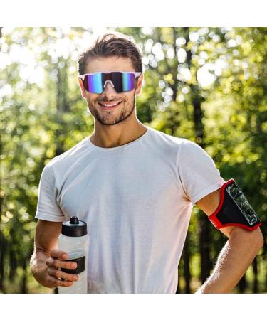 SummerLight Viper Sunglasses: Wrap Around Sport UV 400 Protection Goggles White Frame Blue Mirror Lens - Buy Online on GoSupps.com